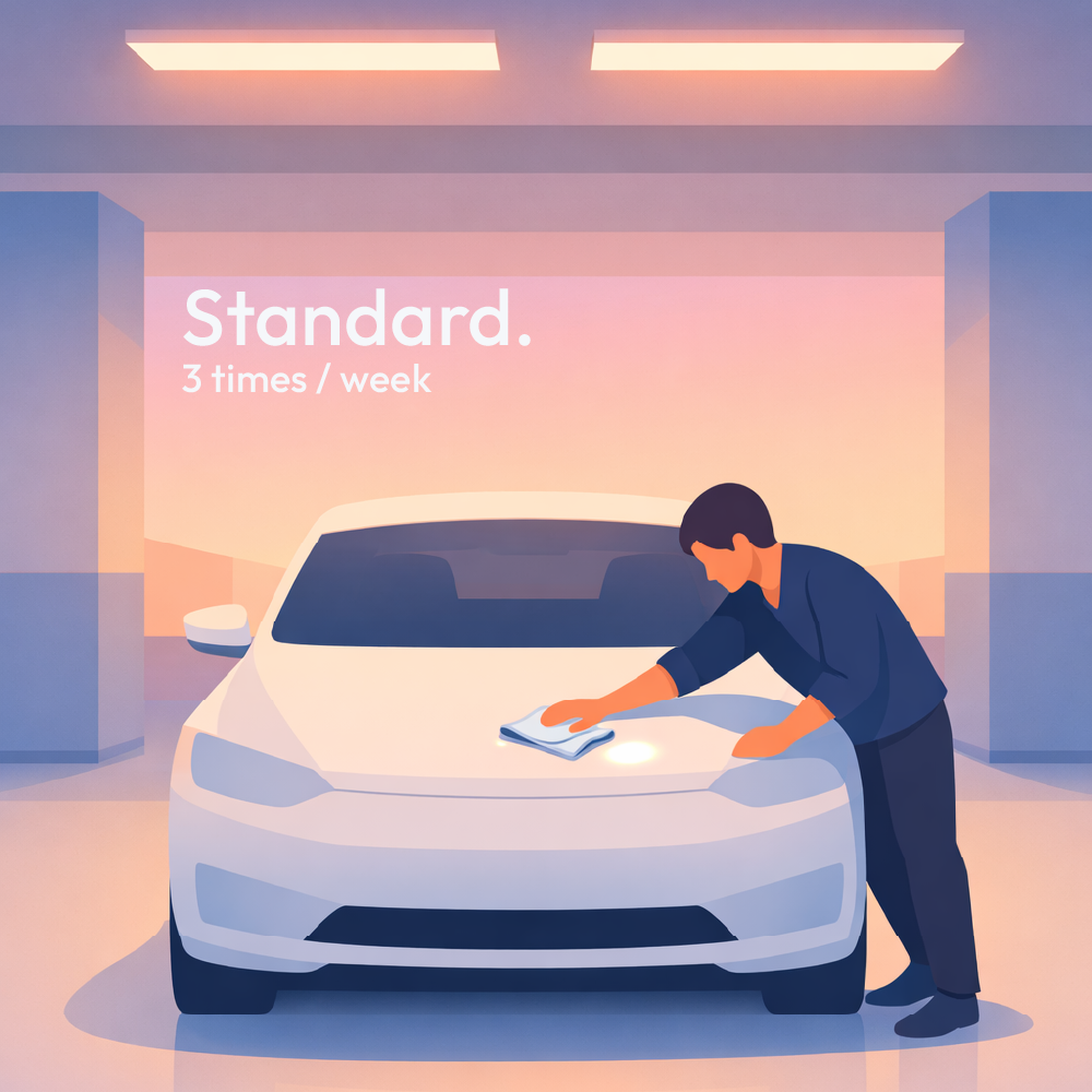 Standard monthly car wash subscription for SUVs and Vans WSH Go Dubai